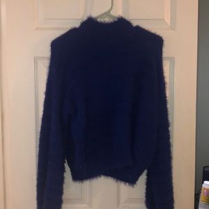 Fuzzy blue sweater